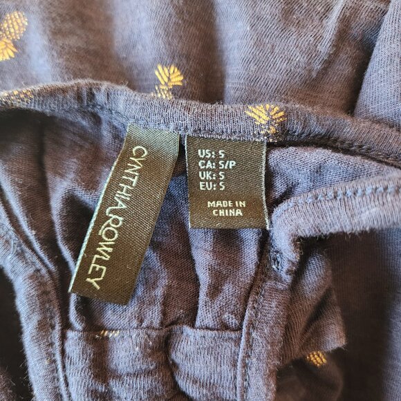 Cynthia Rowley Pineapple Beach Cover-up - Navy - S - Picture 4 of 4